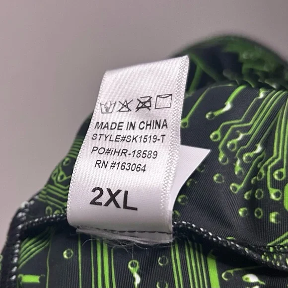 iHeartRaves Green Matrix Bralette Style Crop Top Size 2XL - Picture 7 of 9